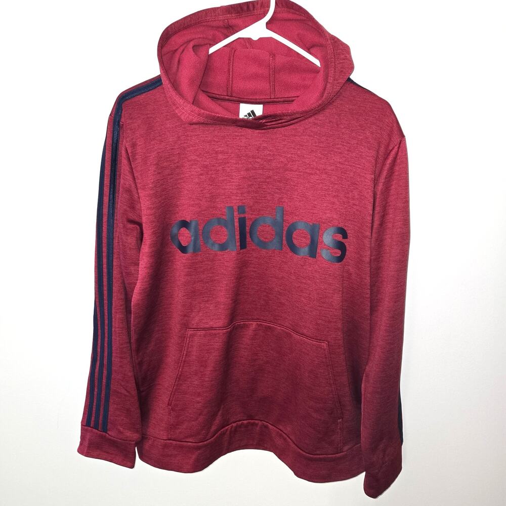 Adidas XL 18/20 Youth Red/Blue/Black Pullover Lined Hoodie